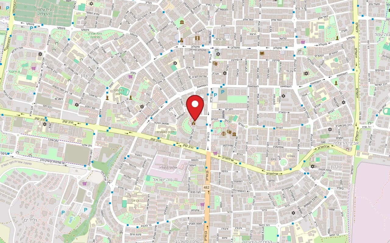 Map showing Vin at 22 Ben Gurion Boulevard, by City Hall, Herzliya