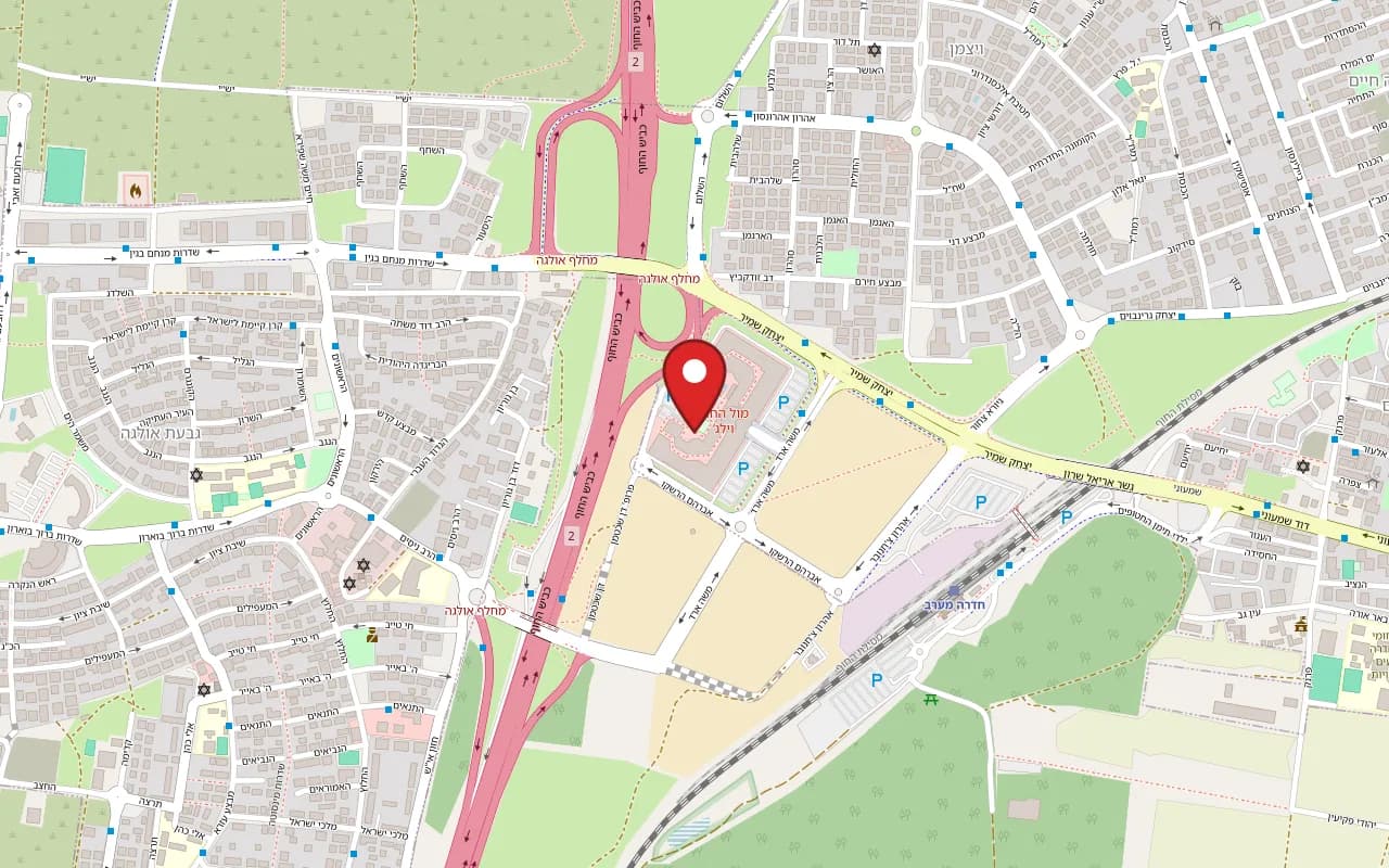 Map showing Vinni at 10 Prof. Shechtman St., Mul HaHof Village, Hadera