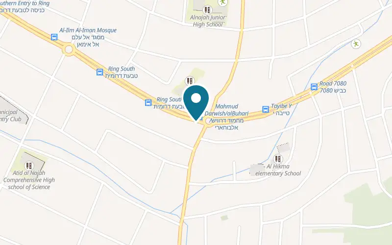Map showing Waffle Fantasy at 20 Mahmoud Darwish Street, Taibe