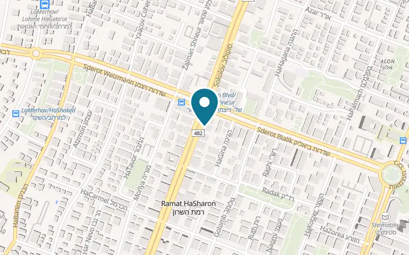 Map showing White Wood at 68 Sokolov Street, Ramat HaSharon
