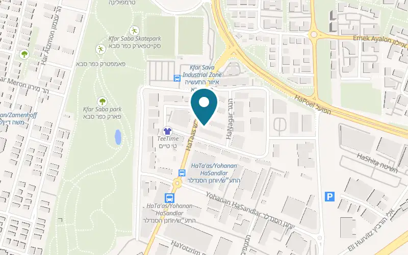 Map showing Xcape 24 HaTa'as at 24 HaTa'as Street, 2nd floor, Kfar Saba