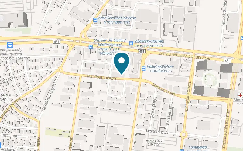 Map showing Y Home at 4 HaShiloah Street, Petah Tikva