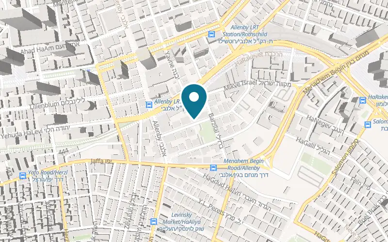 Map showing Yoga Levontin at 7 Levontin Street, Tel Aviv-Yafo