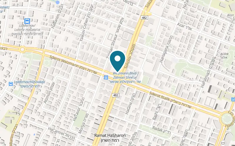 Map showing Yoni 71 at 71 Sokolov Street, Ramat HaSharon