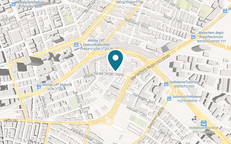 Map showing Yuka Monsters at 23 Mikve Israel Street, Vilozni House, Tel Aviv-Yafo