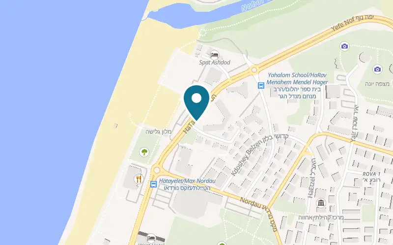 Map showing Zenbowl at 1 Martin Buber Street, Ashdod
