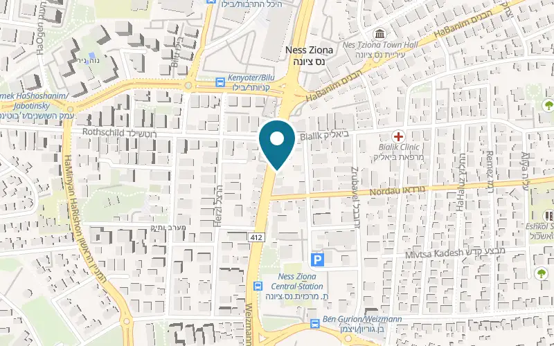 Map showing Ziona at 18 Weizmann Street, in the courtyard, Ness Ziona