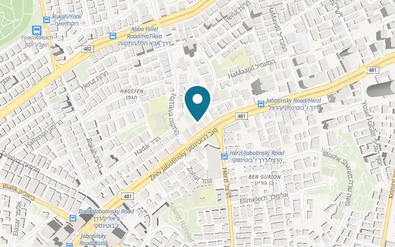 Map showing ZOL4U at 91 Jabotinsky Road, Ramat Gan
