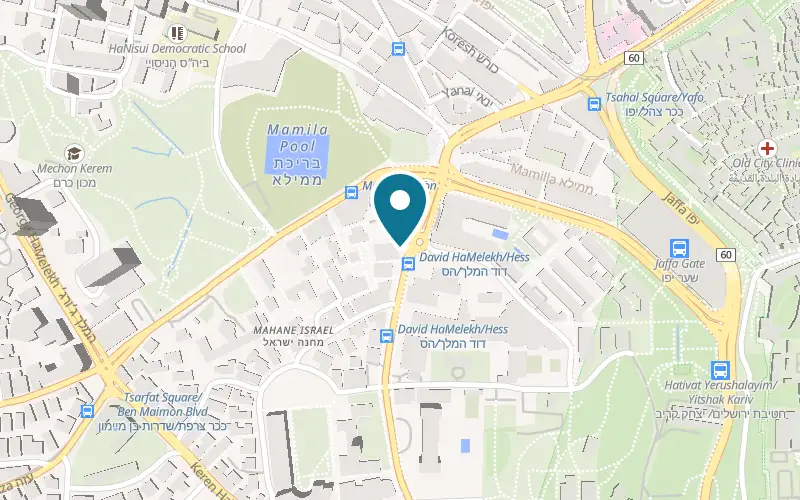 Map showing Zuta at 10 King David Street, Jerusalem