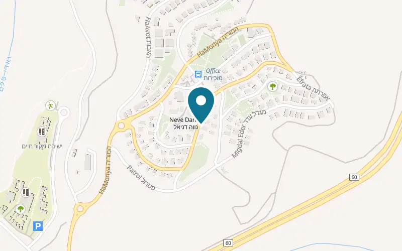 Map showing Zwebner Vineyard at Sde Boaz, Neve Daniel, Neve Daniel
