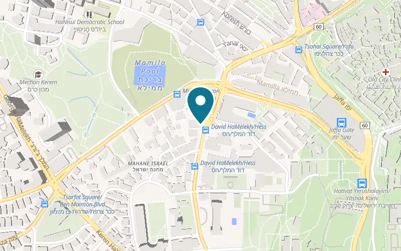 Map showing 1868 at 10 King David Street, Jerusalem