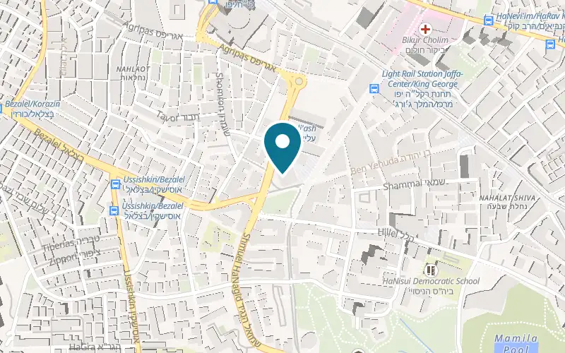 Map showing 21st Floor Hotel at 34 Ben Yehuda Street, City Tower, 21st floor, Jerusalem
