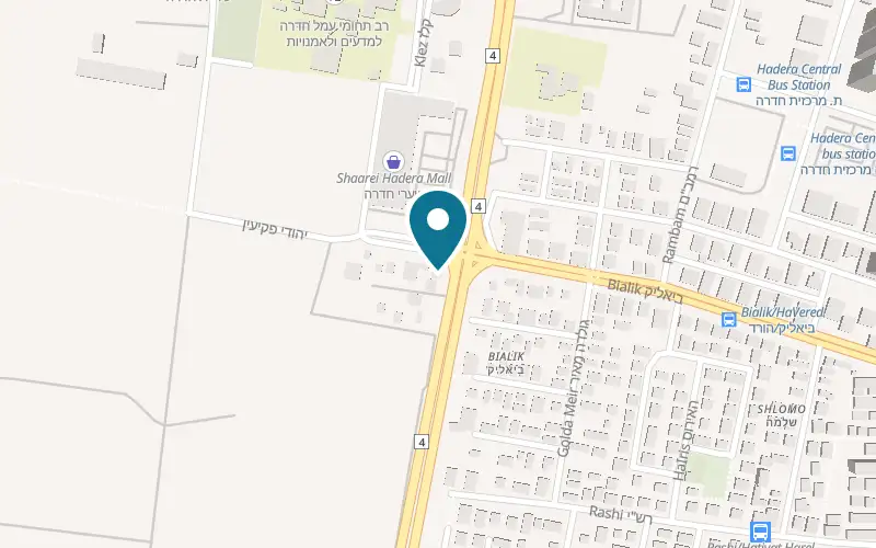 Map showing 2Jump Hadera at 1 Yehudei Peki'in Street, Hadera