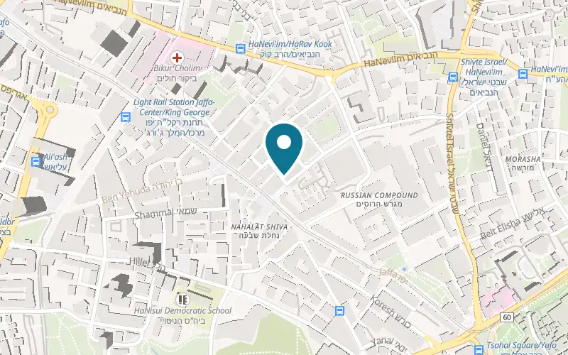 Map showing 5959 Escape Rooms at 2 Aristobulos Street, Jerusalem
