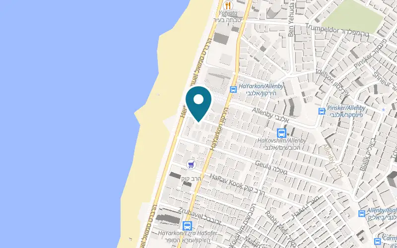 Map showing Abratel Sea View Hotel at 4 Yona HaNavi Street, Tel Aviv-Yafo