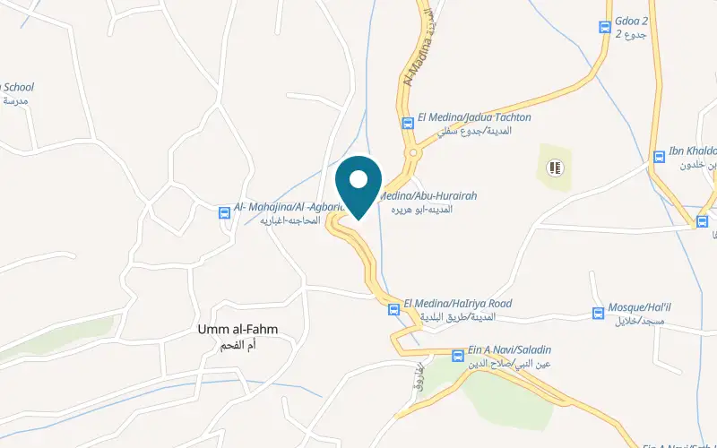 Map showing Abu Mahfouz at Al-Bir Road, opposite the post office, Umm al-Fahm