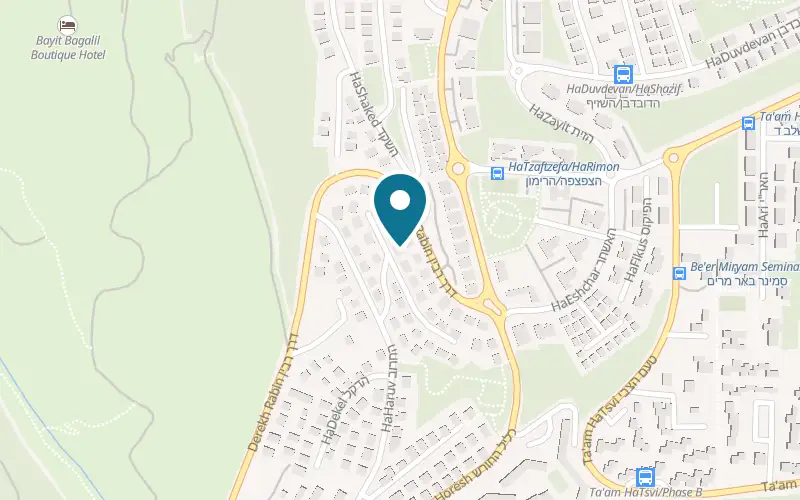 Map showing Achuzat Yossef at HaEkaliptus Street, Hatzor HaGlilit