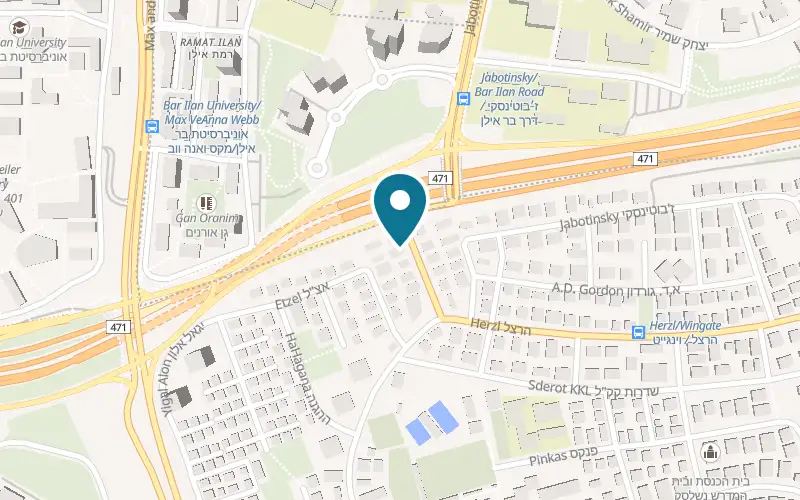 Map showing Adad Flowers at 4 Herzl Street, Kiryat Ono