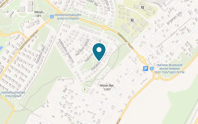 Map showing Aderet Winery at 3 HaGeula Street, Nitzan, Nitzan