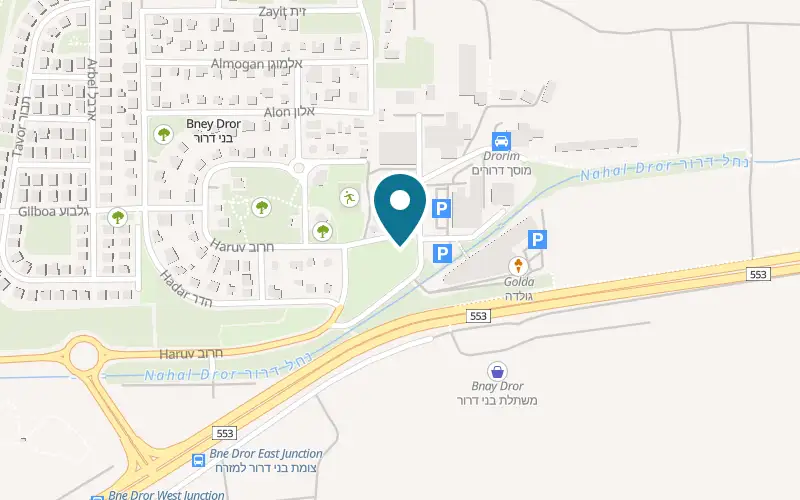 Map showing Agalata at HaHaruv Street, Bnei Dror