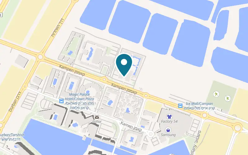 Map showing Agamim Eilat at 7 Kampen Street, North Beach, Eilat
