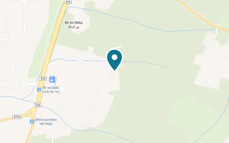 Map showing Al Bawadi Farm, Ajawed Restaurant at Zemer, Hefer Valley, Zemer