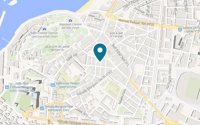 Map showing Akbar at 2 Rabbi Nachman Street, Jaffa Flea Market, Tel Aviv-Yafo