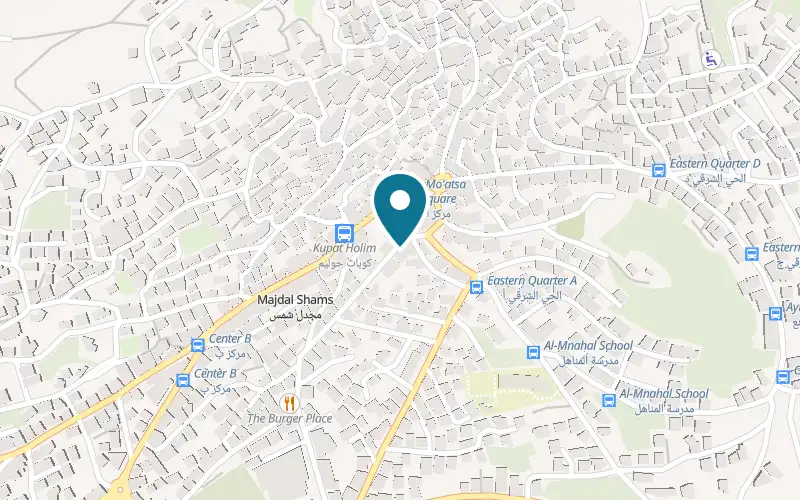 Map showing Al Yasmeen at Majdal Shams, Majdal Shams