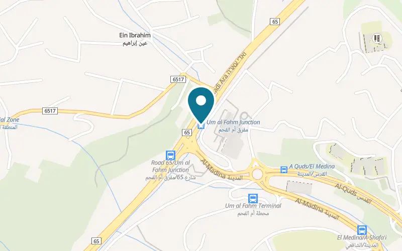 Map showing Ala al-Shoubak at 64 Umm al-Fahm Junction, Umm al-Fahm