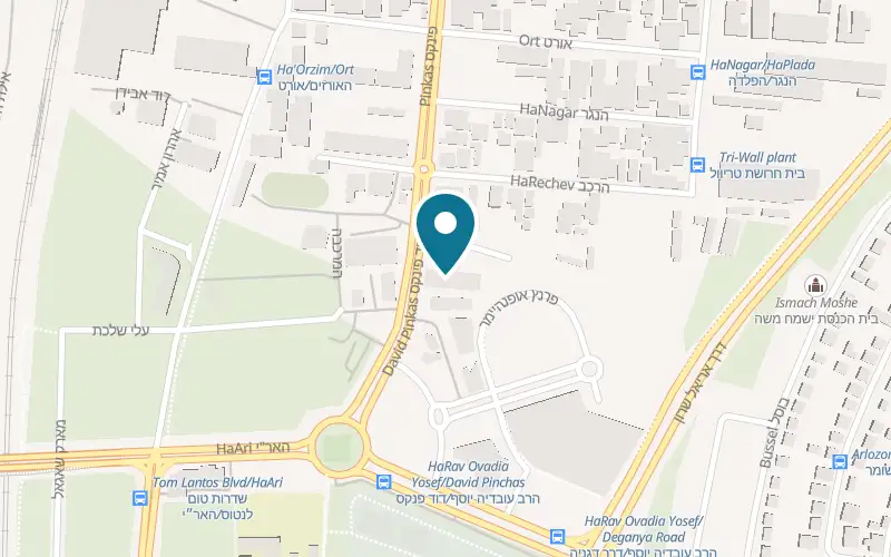 Map showing Alabama Smokehouse at 47 David Pinkas Street, Netanya