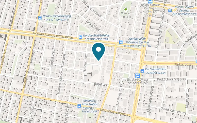 Map showing Alef Alef at 9 Ashtori HaPirhi Street, Tel Aviv-Yafo