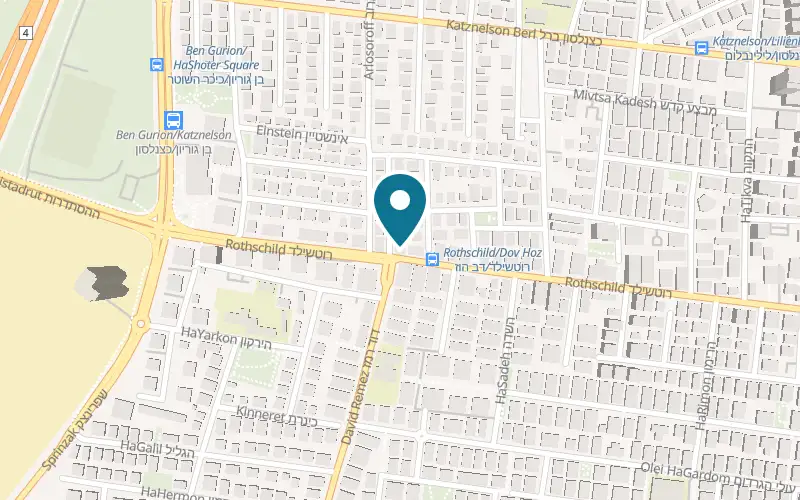 Map showing Alena at 104 Rothschild Street, Rishon LeZion