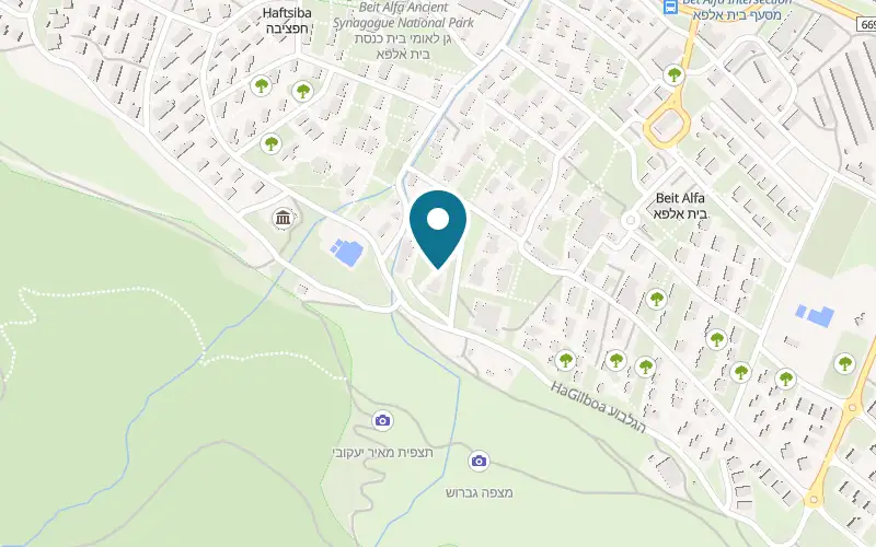 Map showing Alfa Resort at Kibbutz Beit Alfa, Beit Alfa