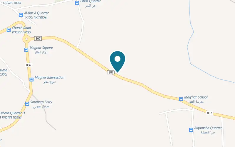 Map showing Alhana at Route 807, Maghar