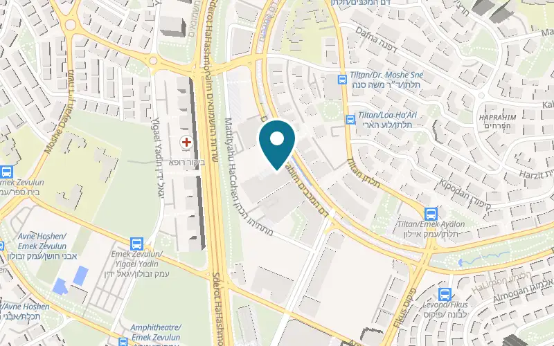 Map showing Alibi Room at 36 Dam HaMaccabim, Modi'in-Maccabim-Re'ut