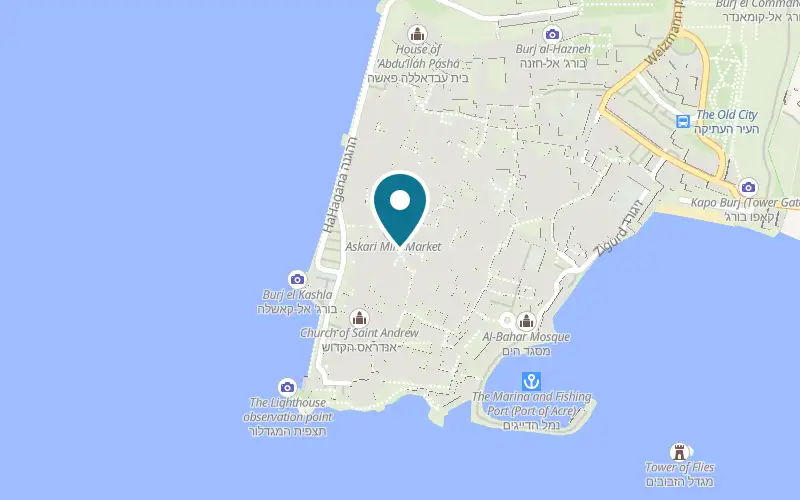Map showing Alma at Suleiman Pasha Street, Old City 11/24, Acre