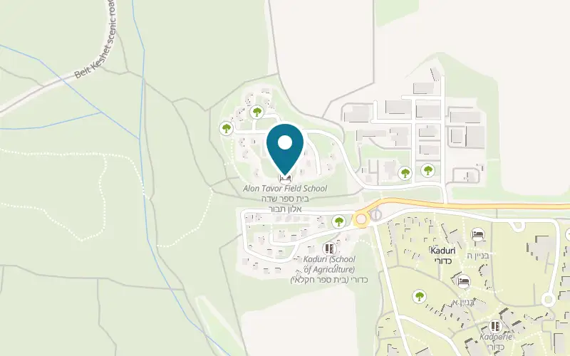 Map showing Alon Tavor Field School at Alon Tavor, at the foot of Mount Tabor, Kadoorie
