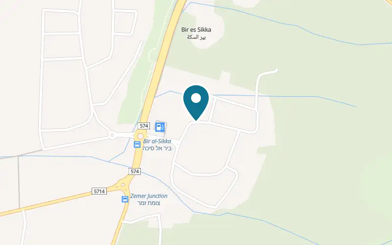Map showing Amal Bakery at Zemer, Hefer Valley, Zemer