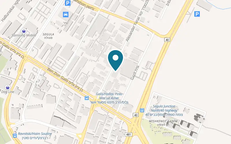 Map showing Anak HaSapa VeHamizron at 6 Alexander Yanai Street, Petah Tikva