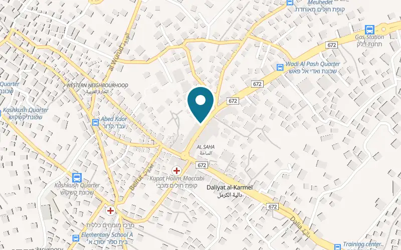 Map showing Andarin at No. 5, Street 1, Daliyat al-Karmel