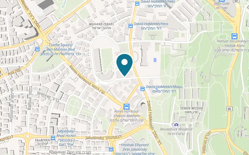 Map showing Angelica at 4 George Washington Street, Jerusalem