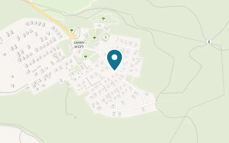 Map showing Anis Suites at Moshav Livnim, Livnim