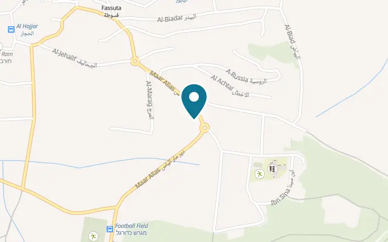 Map showing Antheia at Mar Elias Street, Fassuta