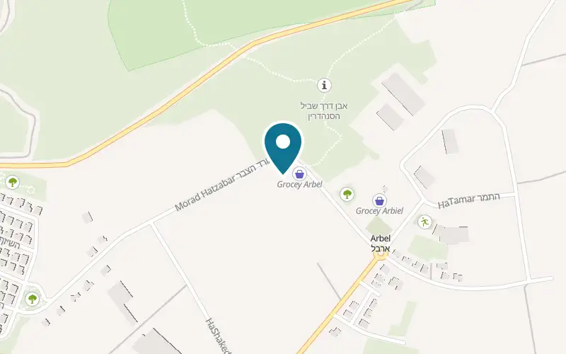 Map showing Arbel Guest House at Moshav Arbel, Arbel