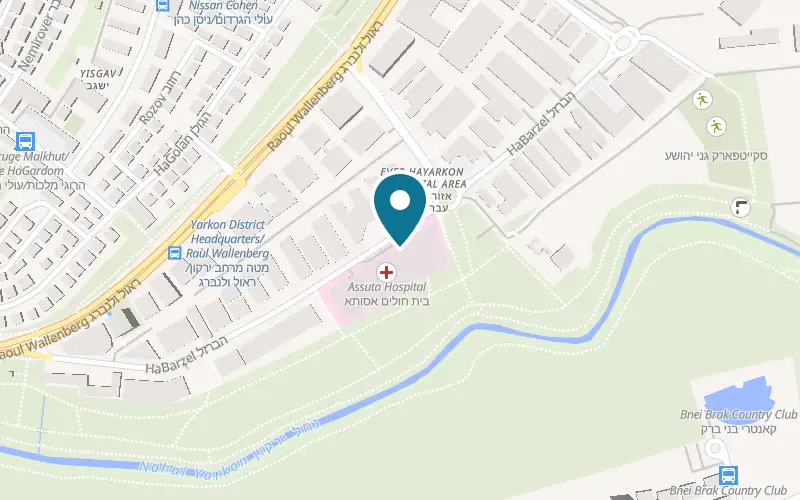 Map showing Arcaffe Assuta at 20 HaBarzel Street, Tel Aviv-Yafo