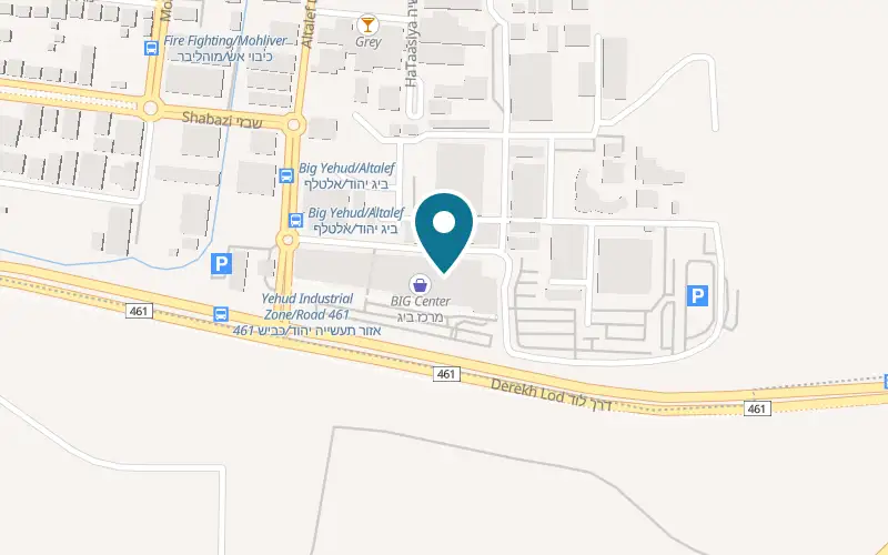 Map showing Arcaffe BIG Yehud at 4 Altalef Street, BIG compound, Yehud