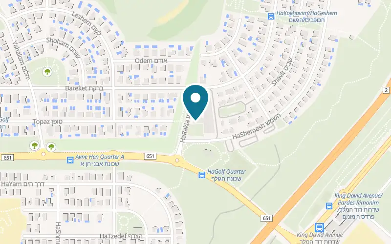 Map showing Arcaffe Caesarea at 1 Shemesh Street, Neighbourhood 13, Caesarea