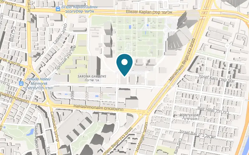 Map showing Arcaffe Millennium at 17 HaArba'a Street, Tel Aviv-Yafo