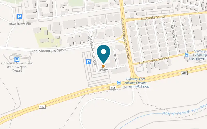 Map showing Arcaffe Or Yehuda at 3 Ariel Sharon Boulevard, Or Yehuda