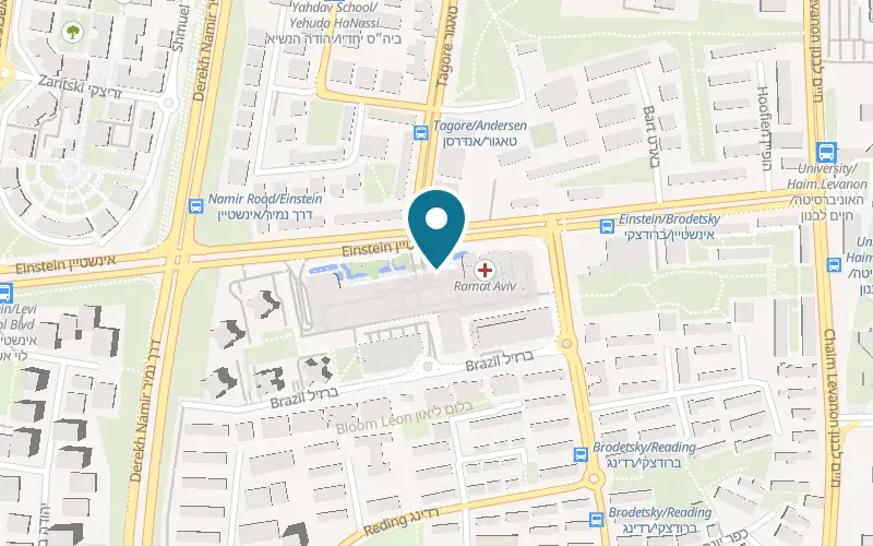 Map showing Arcaffe stall, Ramat Aviv Mall at 40 Einstein Street, Ramat Aviv Mall, Tel Aviv-Yafo